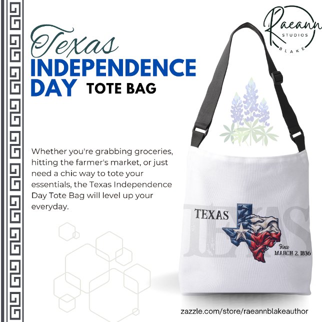 Bolsa Ajustável Saco de Compras do Dia da Independência do Texas (Criador carregado)