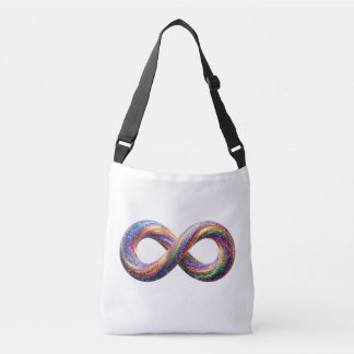 Bolsa Ajustável Saco de Compras Infinito Arco-íris Colorido