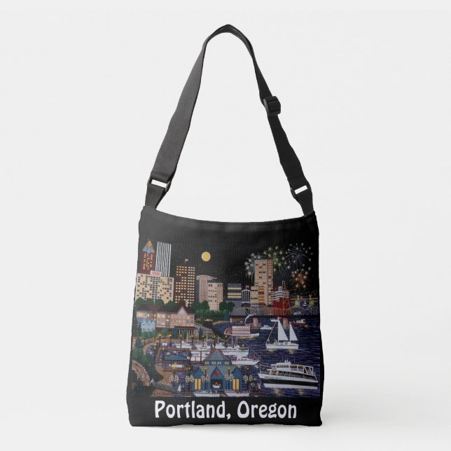 Bolsa Ajustável Saco de compras Portland à Noite (Frente)