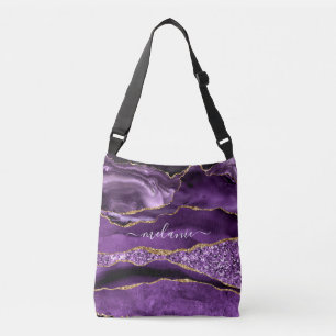 Bolsa Ajustável Saco de Corpo da Largura Dourada Roxo com Nome Per