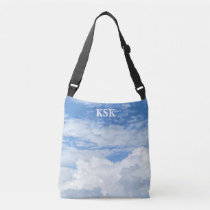 BOLSA AJUSTÁVEL SACO DE CROSSBODY DE FOTO DE NUVENS AZUIS