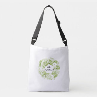 Bolsa Ajustável Saco de mão com grinalda floral verde aipo para da