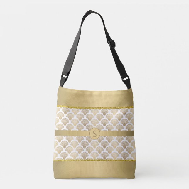 Bolsa Ajustável Saco de mão personalizado com conchas marinhas dou (Verso)