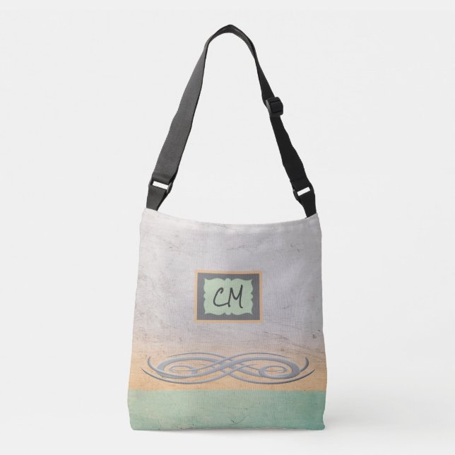 Bolsa Ajustável Saco de Tota Pastel Monograma bonito (Frente)