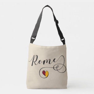 Bolsa Ajustável Saco do coração de Roma, Italia, bandeira romana