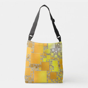 Bolsa Ajustável Saco do Corpo Cruzado Amarelo e Laranja