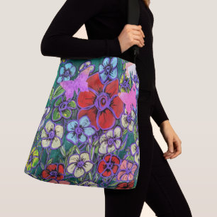Bolsa Ajustável Saco Floral Crossbody