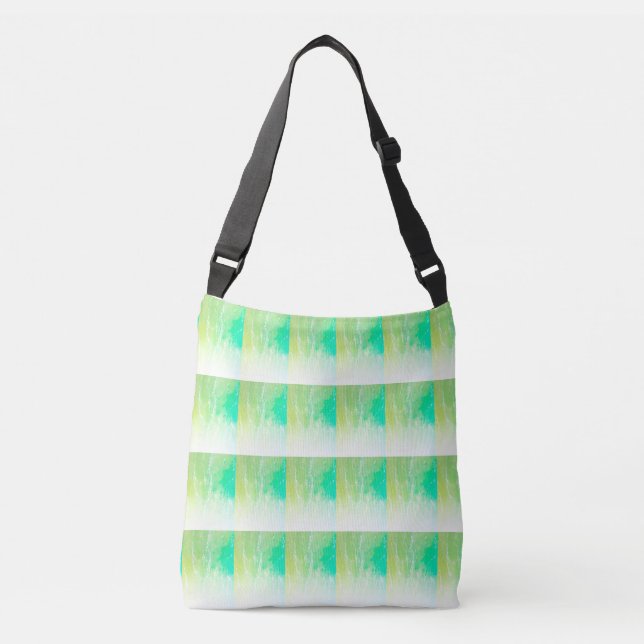Bolsa Ajustável Saco verde-listrado bonito primavera (Frente)
