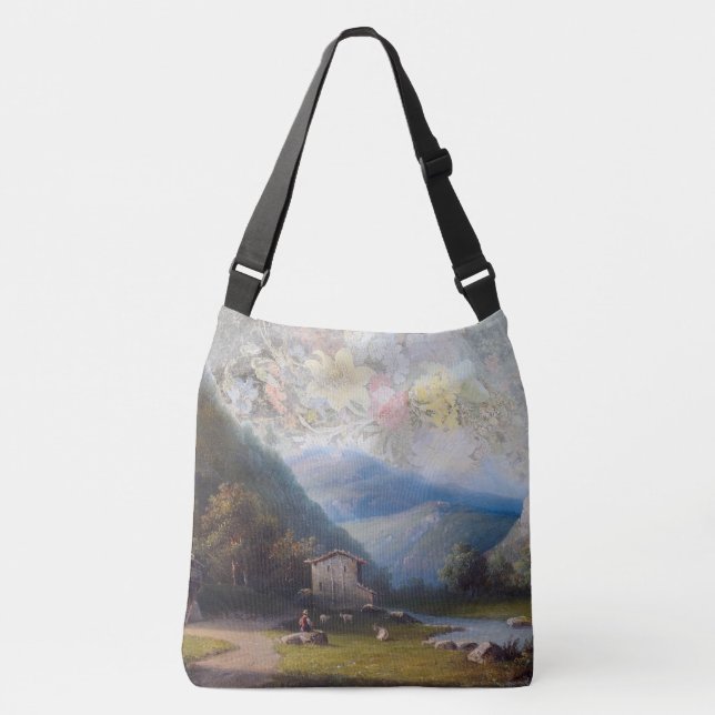Bolsa Ajustável Sacola alpina da cidade das flores & dos cumes do (Frente)