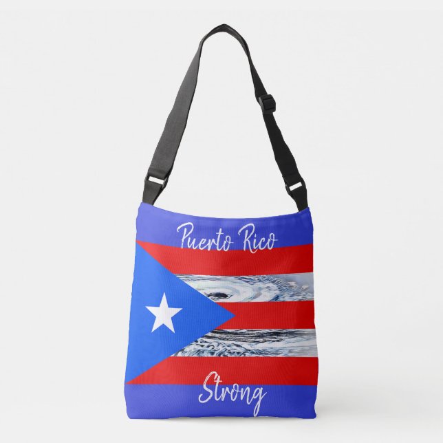 Bolsa Ajustável Sacola do furacão da bandeira de Puerto Rico (Frente)