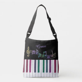 Bolsa Ajustável Sacola personalizada da música do piano do