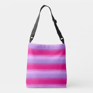 Bolsa Ajustável Sacola roxa cor-de-rosa da listra do teste padrão