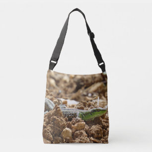 Bolsa Ajustável Salamandra de lagarto Emerald na terra