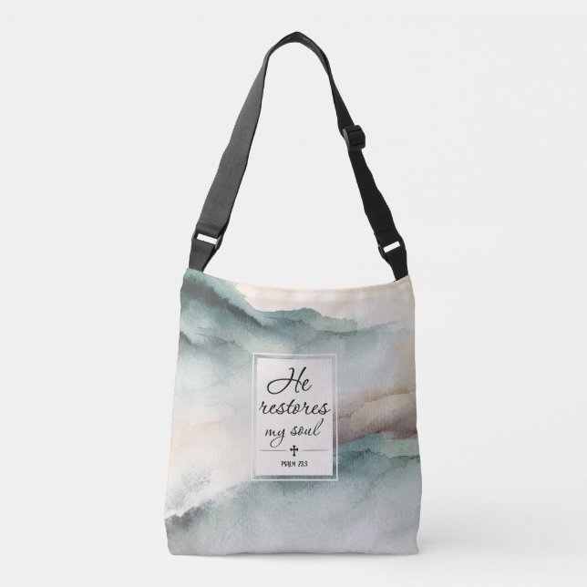 Bolsa Ajustável Salm 23"4 Ele Restaura Minha Cruz De Alma (Frente)