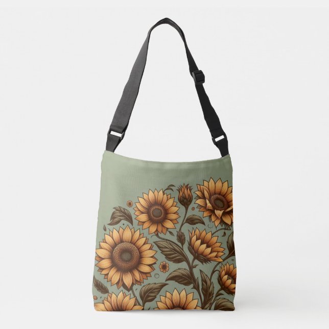 Bolsa Ajustável Sálvia e Girassóis (Frente)