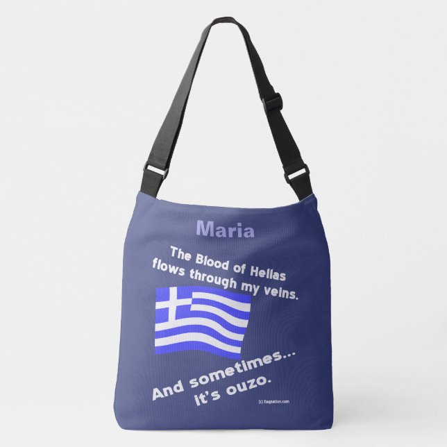 Bolsa Ajustável Sangue da Hélade e Ouzo Personalizado (Frente)