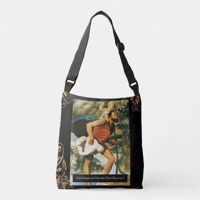 Bolsa Ajustável Santo Christopher com o Cristo Criança (Frente)