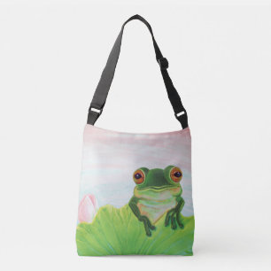 Bolsa Ajustável Sapo Verde Relaxando na lagoa