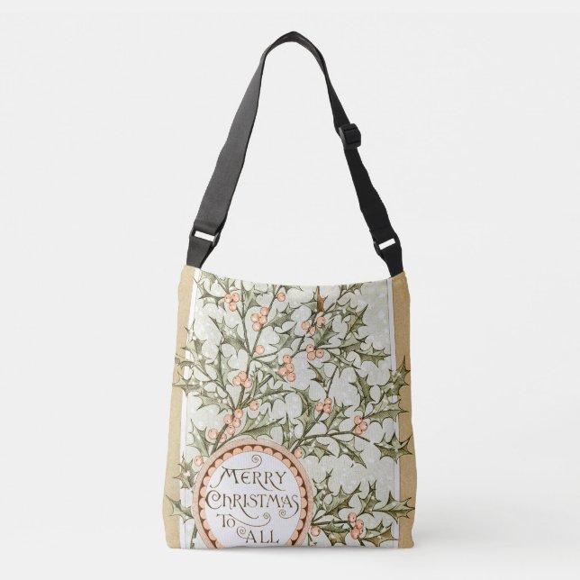 Bolsa Ajustável Saudação Antiquada Bonito de Natal (Frente)