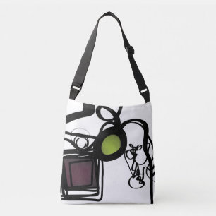 Bolsa Ajustável Saudações de Philydion: Abstrato Black & White