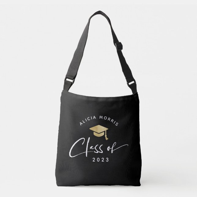 Bolsa Ajustável Script de Tendência de Graduação de Nome Personali (Frente)