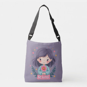 Bolsa Ajustável Seja gentil com uma garota bonita com arte positiv