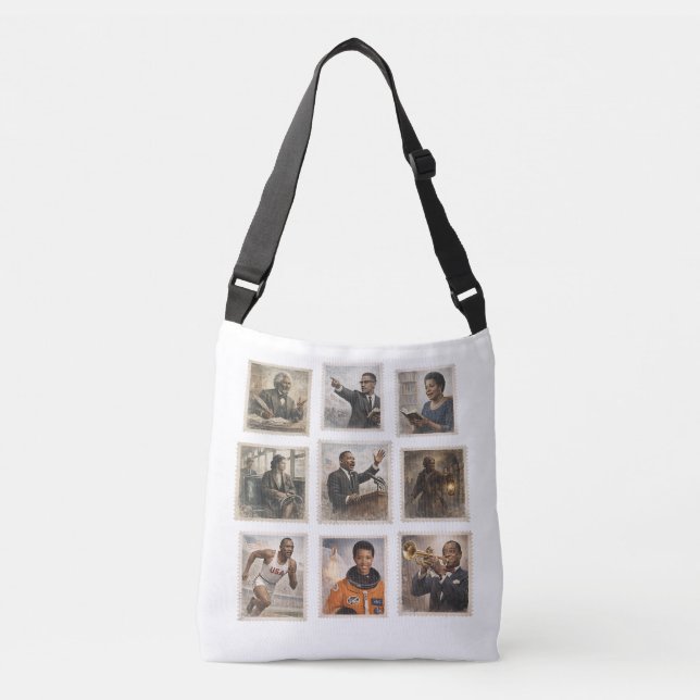 Bolsa Ajustável Selos da história negra (Frente)