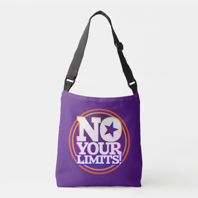 Bolsa Ajustável Sem Seus Limites! Texto Branco Radial Gfx (Frente)