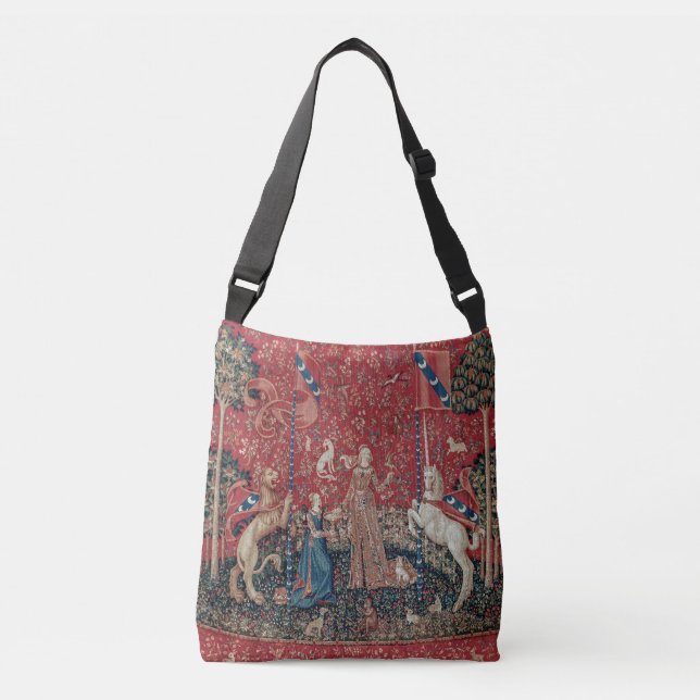 Bolsa Ajustável Senhora e Unicórnio castor medieval (Frente)