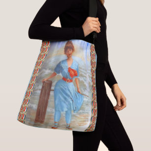 Bolsa Ajustável Senhora vitoriana dos anos 1890 na praia
