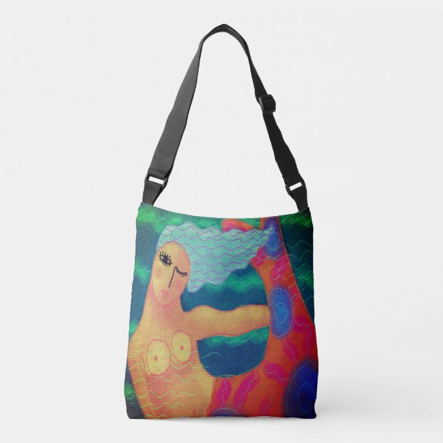 Bolsa Ajustável Sereia de Abstrato Funky (Frente)