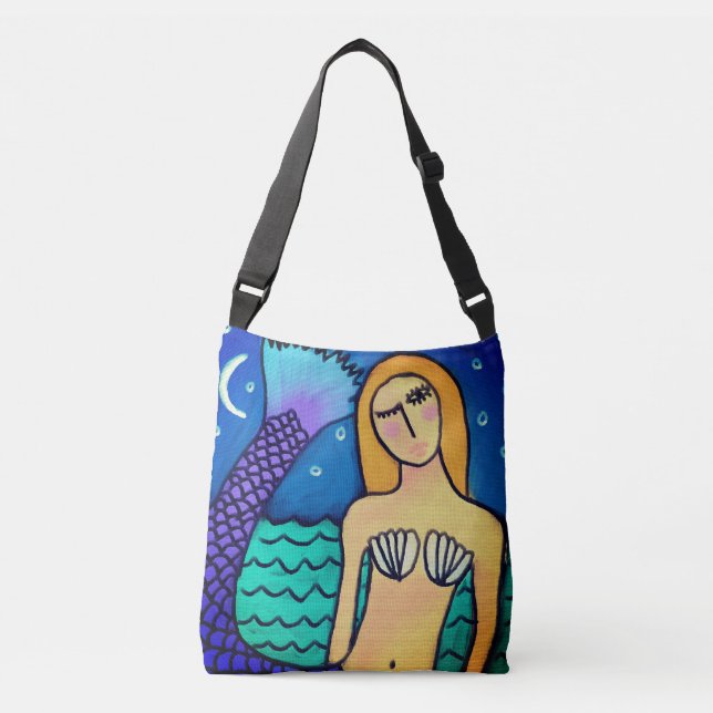 Bolsa Ajustável Sereia de Abstrato Funky (Frente)