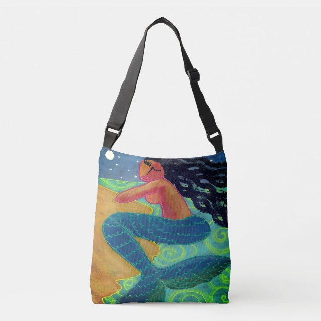 Bolsa Ajustável Sereia na Abstrato da Lua (Frente)