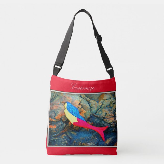 Bolsa Ajustável sereia vermelha de cauda vermelha (Frente)