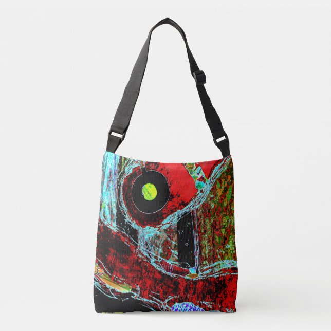 Bolsa Ajustável Serpente de Frequência – Cruz de Energia Abstrata  (Frente)