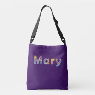 Bolsa Ajustável Seu nome em letras florais artísticas / Mary