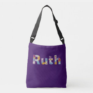 Bolsa Ajustável Seu nome em letras florais artísticas / Ruth