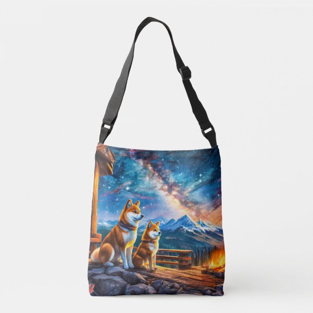 Bolsa Ajustável Shiba Inu Star Gazing Design por Rich AMeN Gill (Verso)