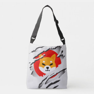 Bolsa Ajustável Shiba Inu Torn e Imagens do Logotipo do Cheio