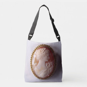 Bolsa Ajustável Silhueta de marfim vitoriana antiga