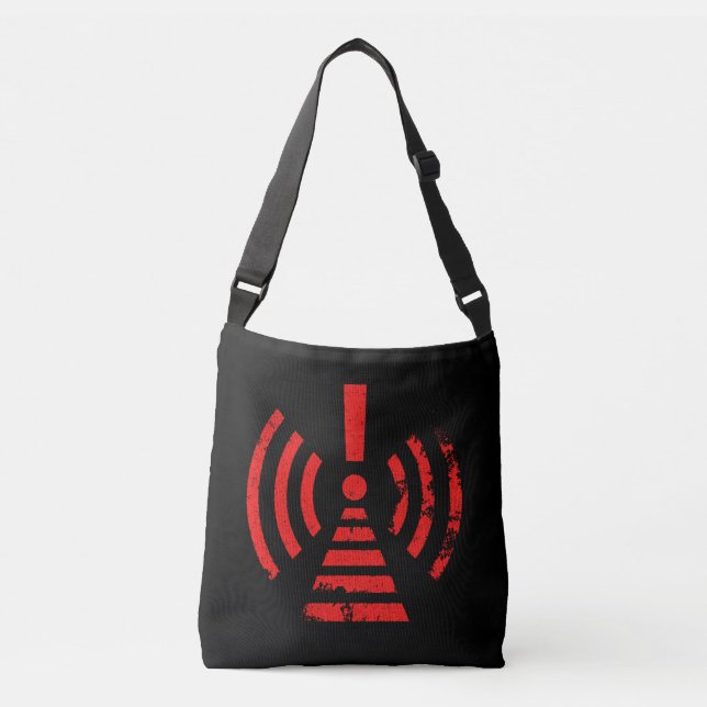 Bolsa Ajustável Símbolo de aviso de energia de volta retro (Frente)