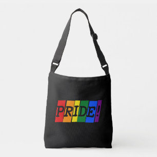 Bolsa Ajustável Símbolo de texto do orgulho LGBT Crossbody Bag