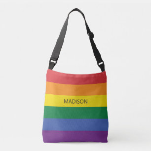 Bolsa Ajustável Sinalizador Arco-Íris de Nome Personalizado