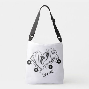 Bolsa Ajustável Skate Mínimo Preto de Pista Branco