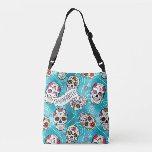 Bolsa Ajustável Skulls and Swirls Turquoise ID725