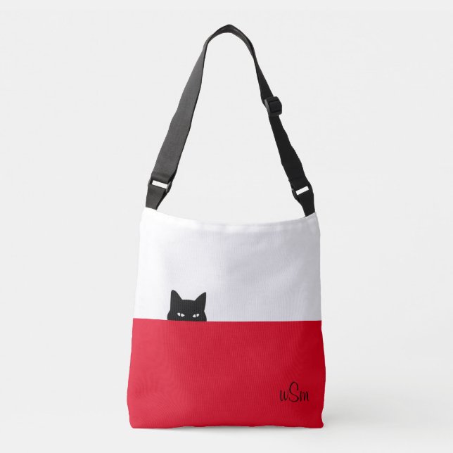 Bolsa Ajustável Sneaky Cat Crossbody Bag (Frente)