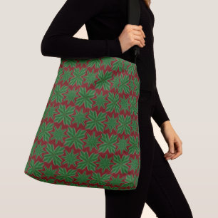 Bolsa Ajustável Snowflakes Garnet Crossbody Bag (2 Dimensões)