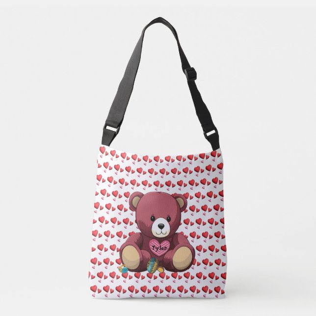 Bolsa Ajustável Snuggle Bear com Coração e Rattles (Frente)
