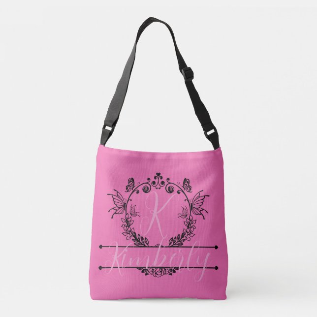 Bolsa Ajustável "So, So Pink" Monograma Personalizável  (Verso)