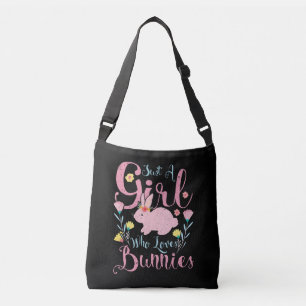 Bolsa Ajustável Só Uma Garota Que Ama Coelhinhos  Flor de coelho